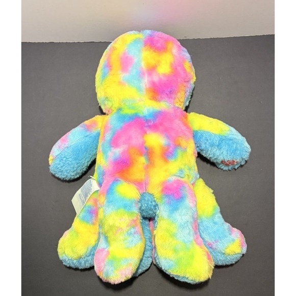 Build A Bear BAB Octopus Rainbow Tie Dye Stuffed Soft Animal Plush Toy - Picture 12 of 13